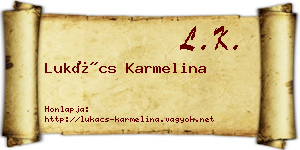 Lukács Karmelina névjegykártya